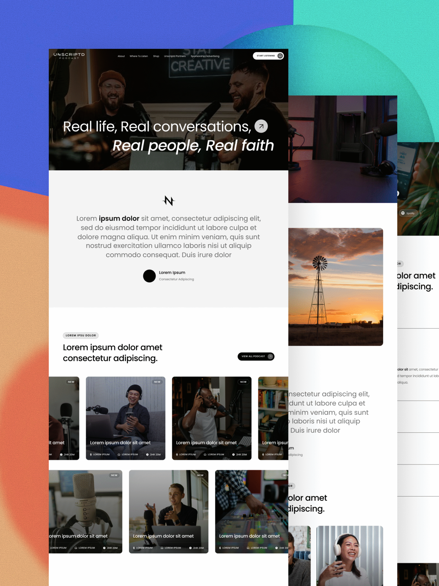 Homepage 17 Podtasker Unlimited Graphic Design unscriptd